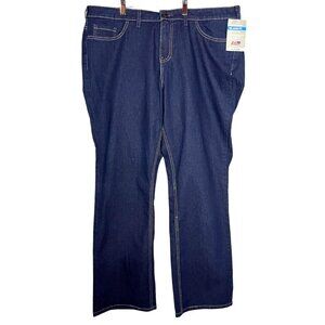 Dickies Womens Plus Size 18 Stretch Jeans Relaxed Fit Boot Cut